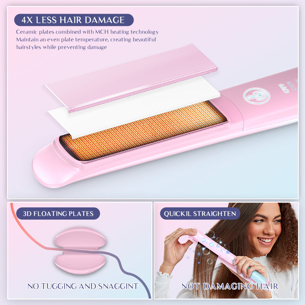 2 In 1 Hair Straightener Curler