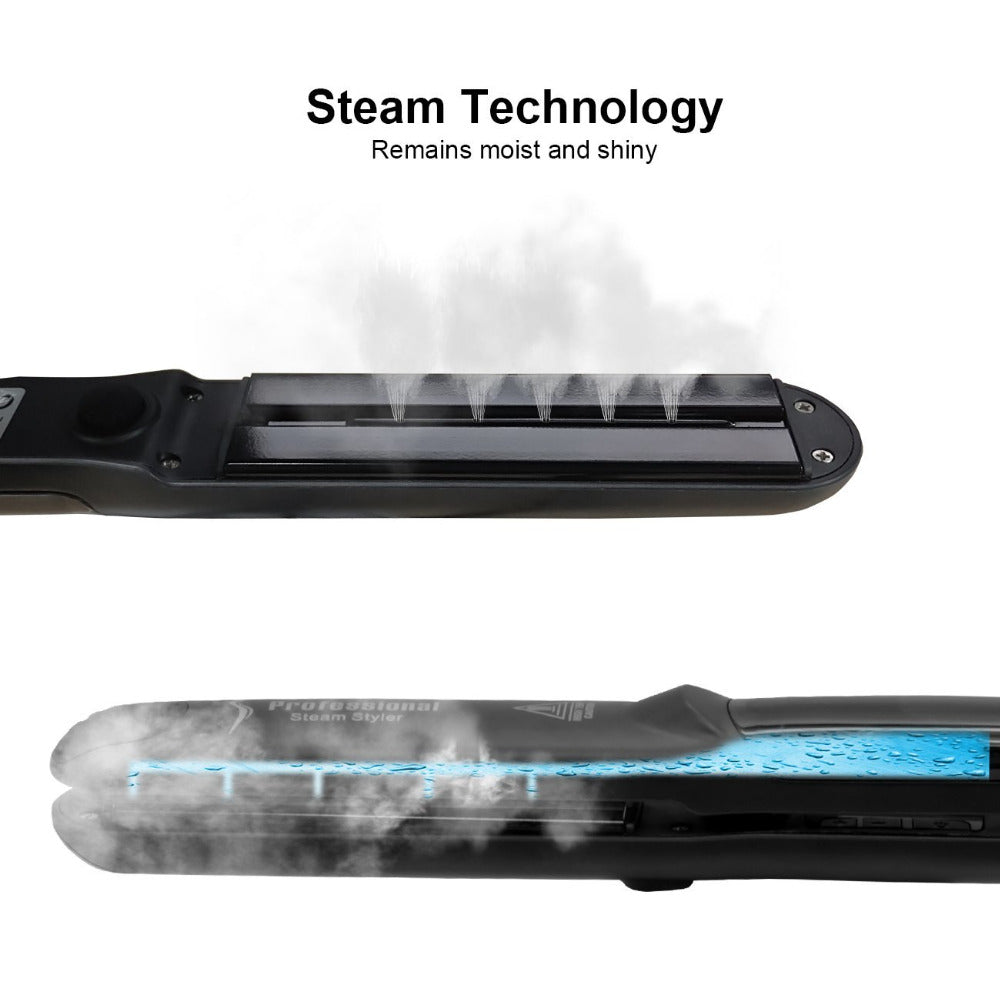 Steam Flat Iron Hair Straightener,salon pro professional steam hair straightener