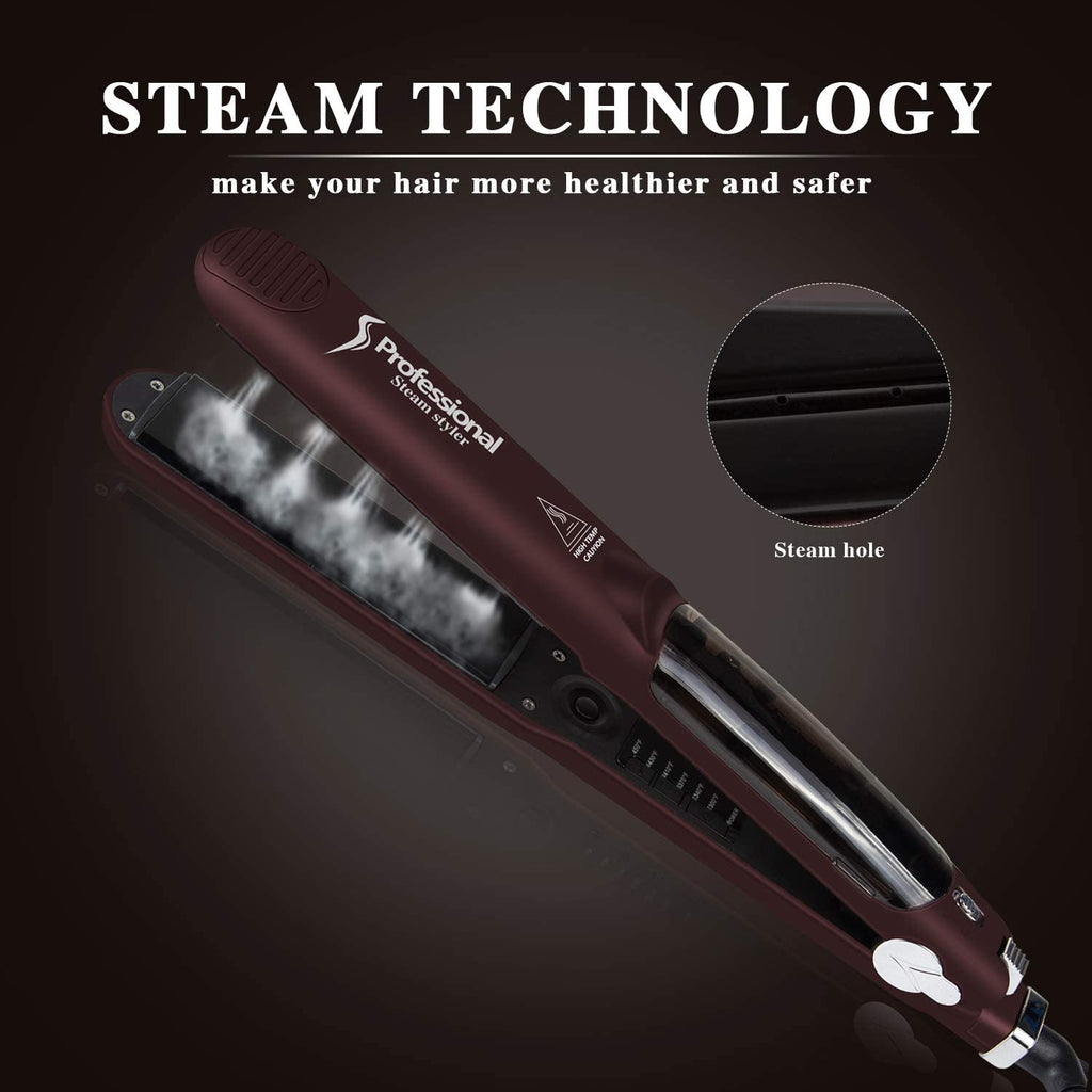 Professional Salon Steam Hair Straightening Iron