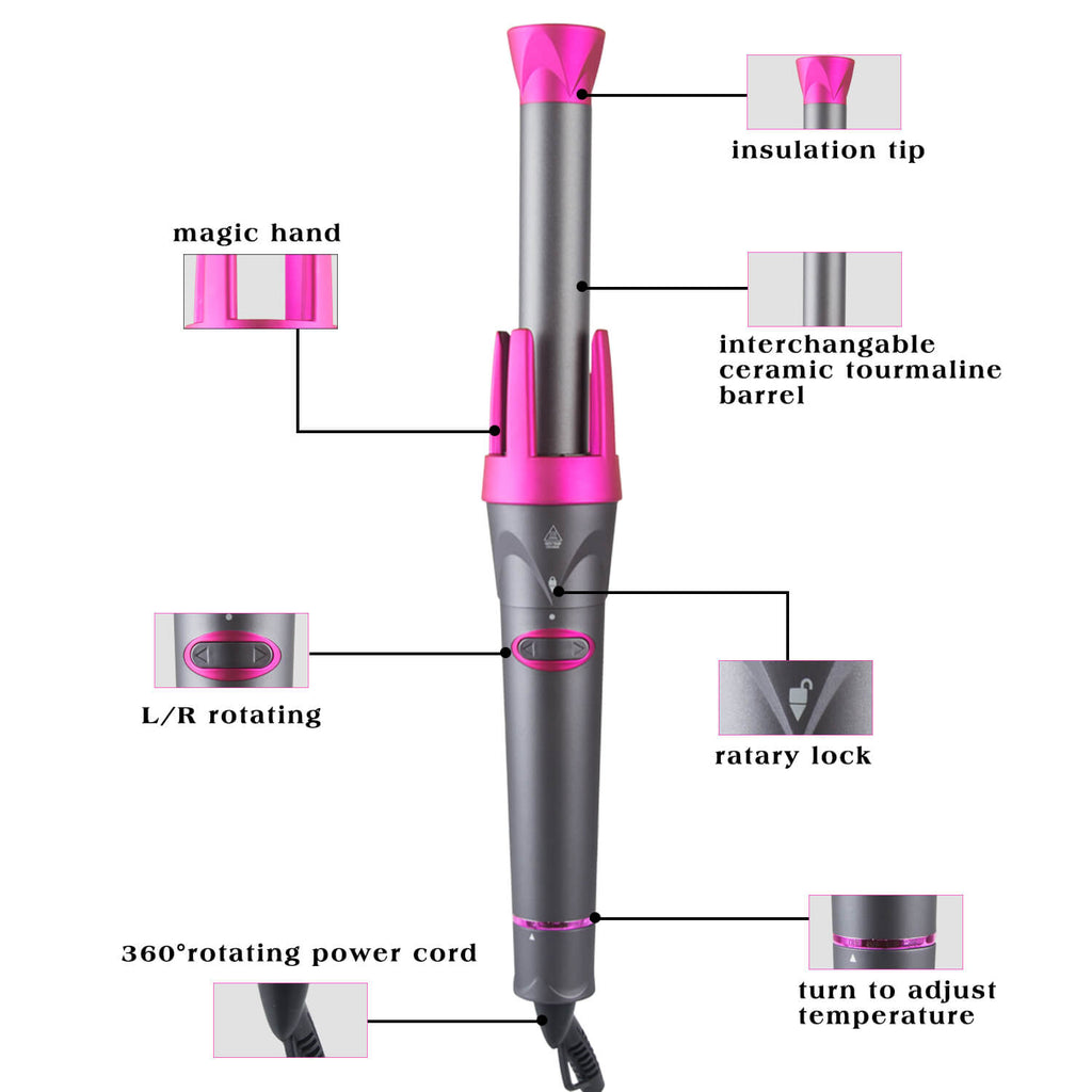 3 In 1 Ceramic Barrels PTC Heating Curling Iron Wands