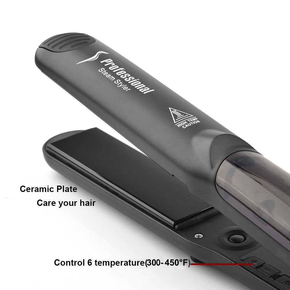 Steam Flat Iron Hair Straightener,salon pro professional steam hair straightener