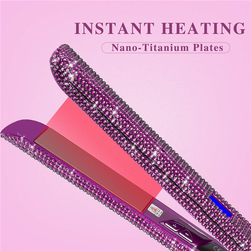 Madami® Crystal Hair Flat Irons Titanium Floating Plate Hair Styling Tool On Sale