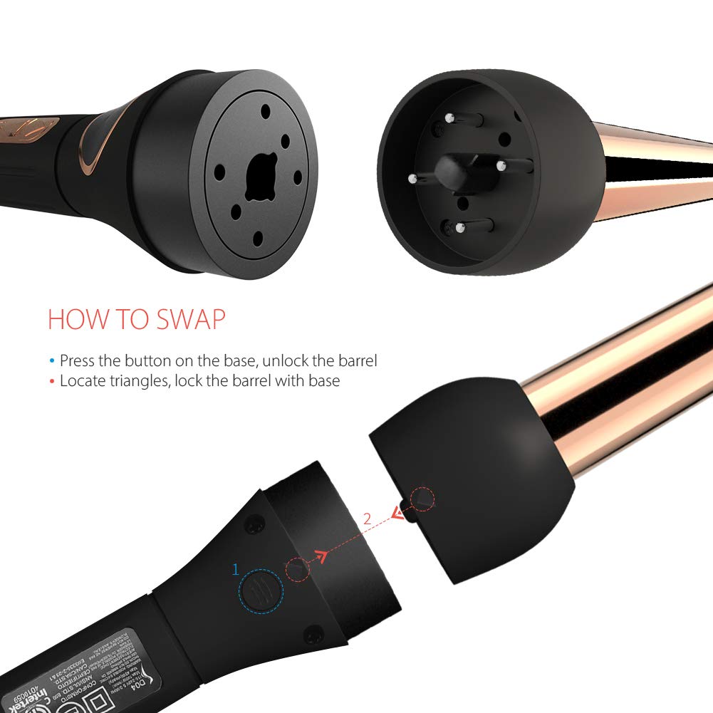 Interchangeable 3 in 1 Hair Curler Wand