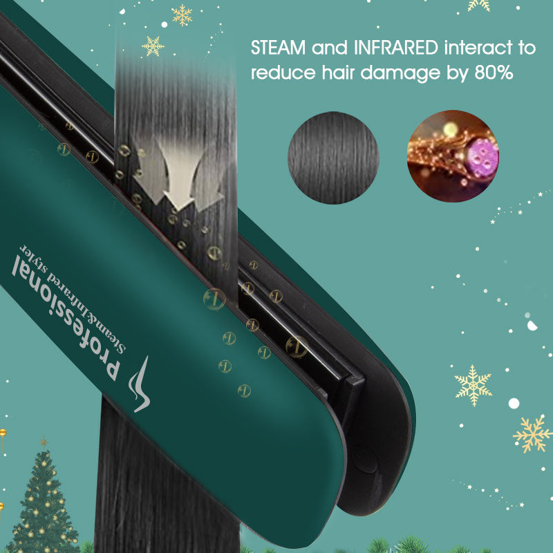 Professional Infrared Steam Hair Straightener Curler