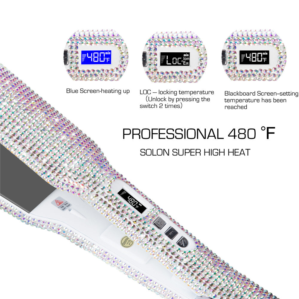 Crystal Hair Straightener Flat Irons Tools