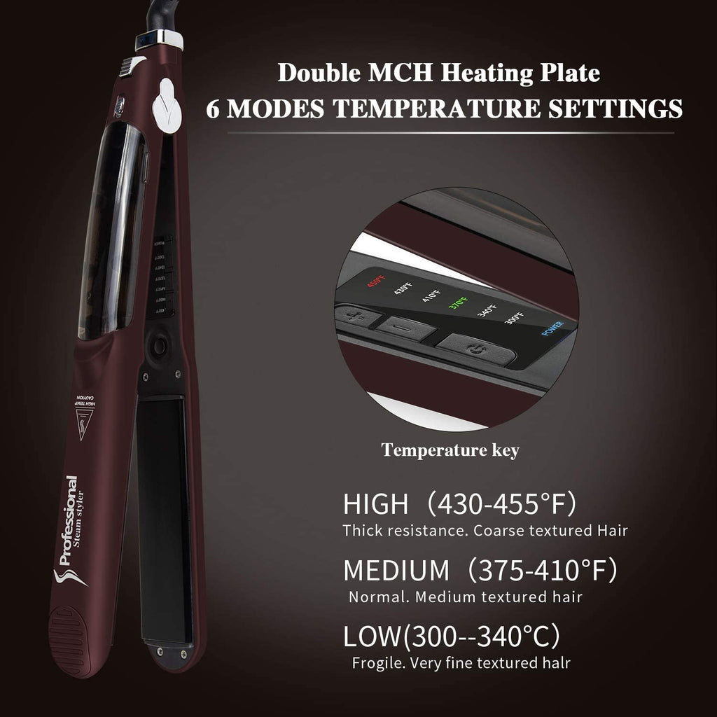 Professional Salon Steam Hair Straightening Iron