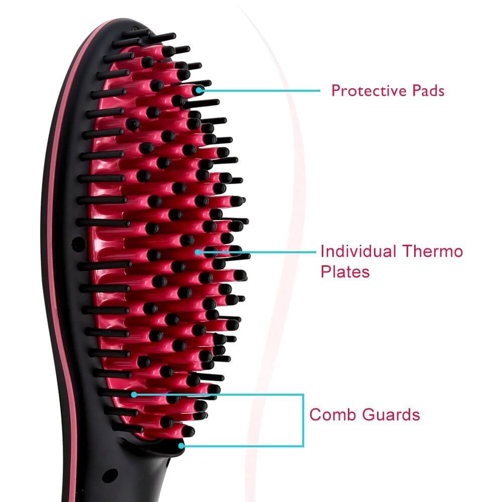 Ceramic Hair Straightener Brush Hairdressing Tools