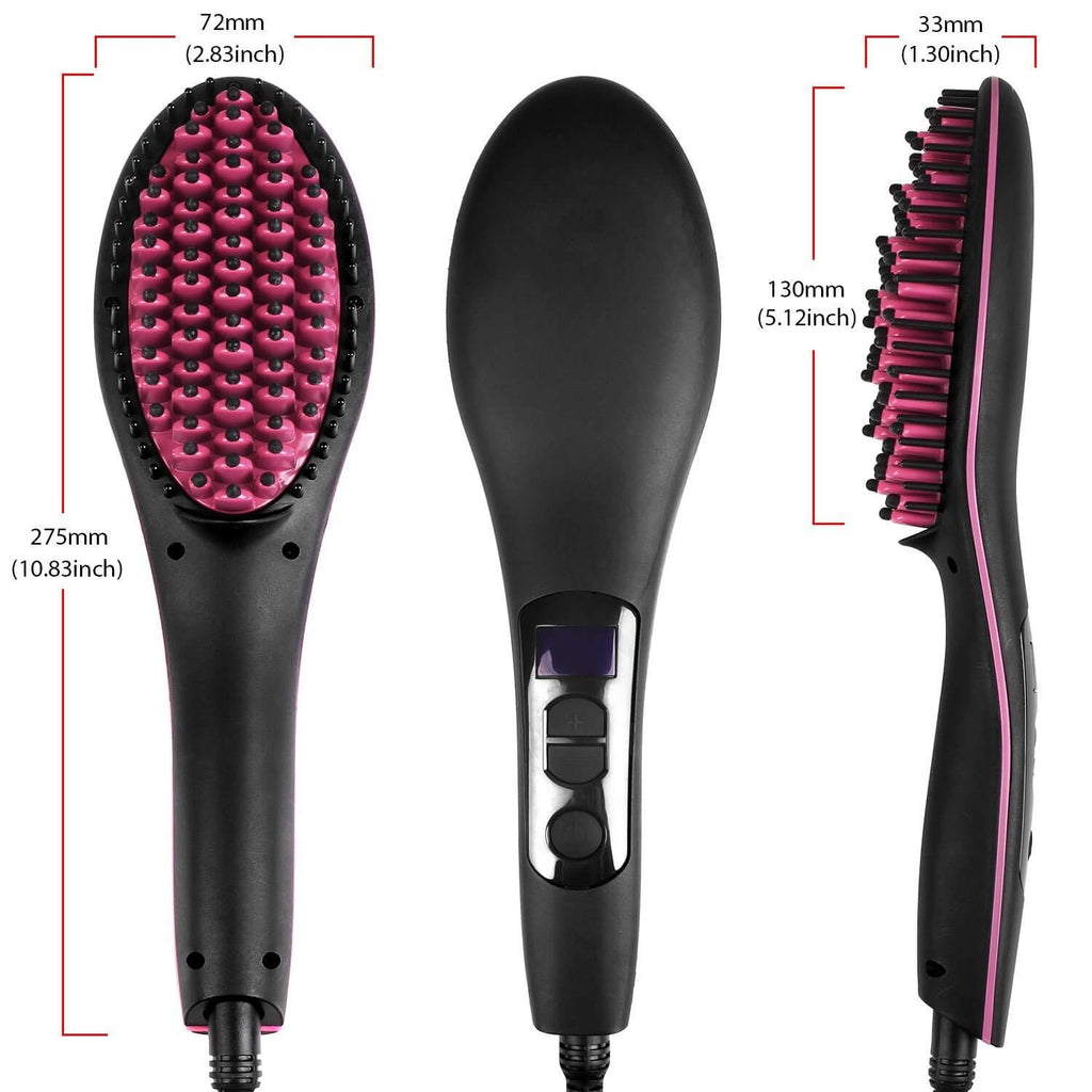 Ceramic Hair Straightener Brush Hairdressing Tools