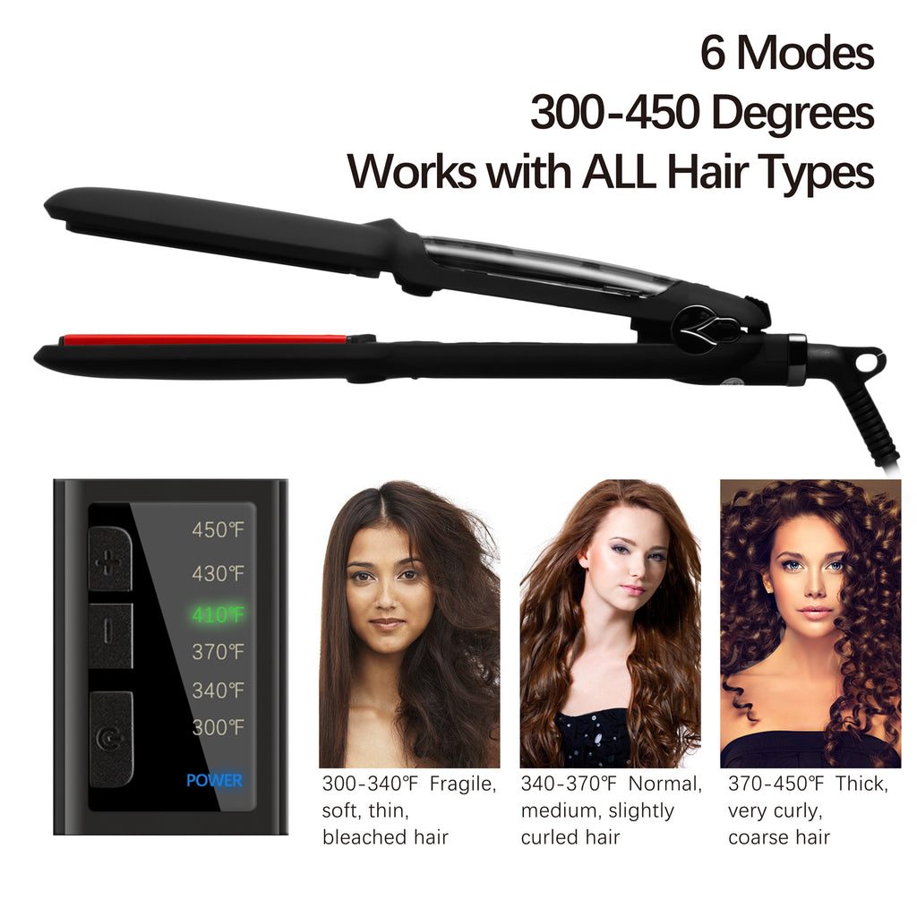 Hair Ceramic Straightener Professional Infrared Steam Flat Iron