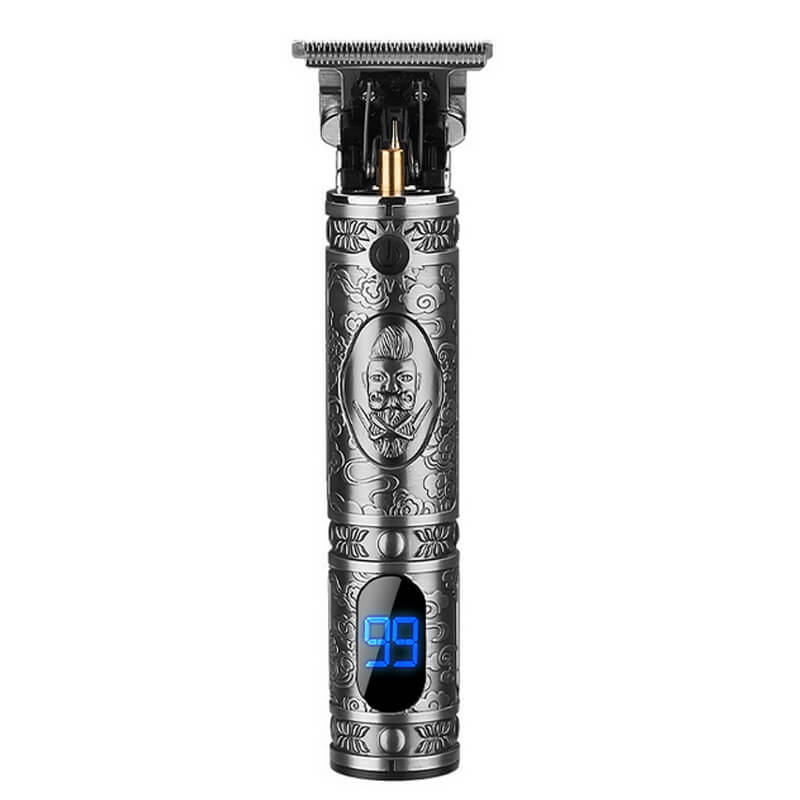 LCD Carving HAIR Clipper Stylish Men Beard Shaver Gold