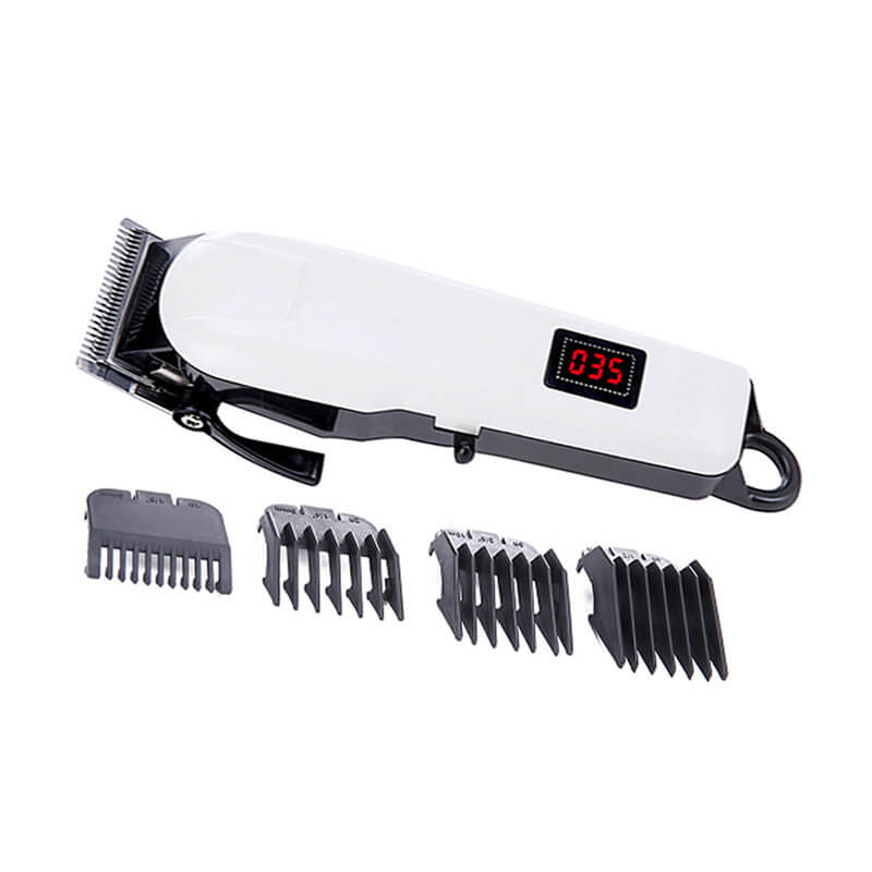 LCD Rechargeable Stainless Steel Blade Electric Hair Clipper