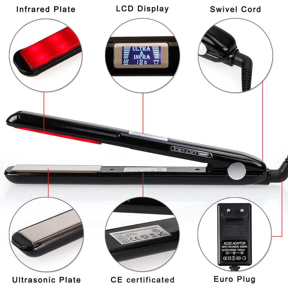 MADAMI Ultrasonic&Infrared Hair Care Flat Iron 