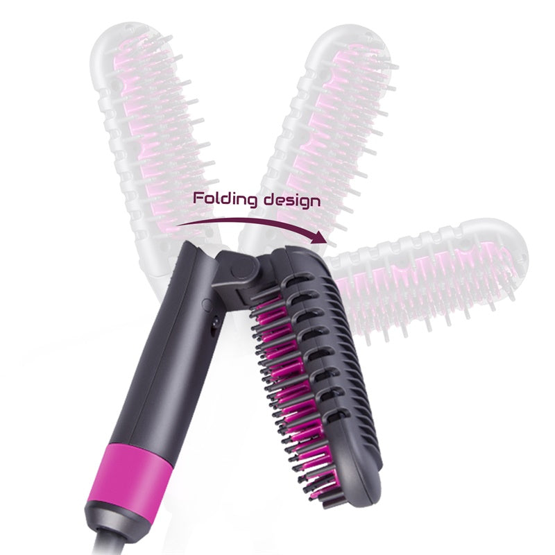 Madami Fold Ionic Electric Hair Brush Straightener