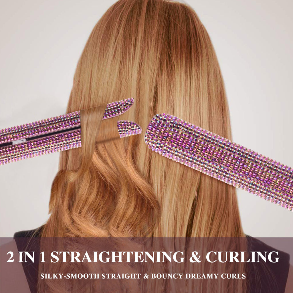 Crystal Hair Flat Irons Hair On Sale | pink flat iron