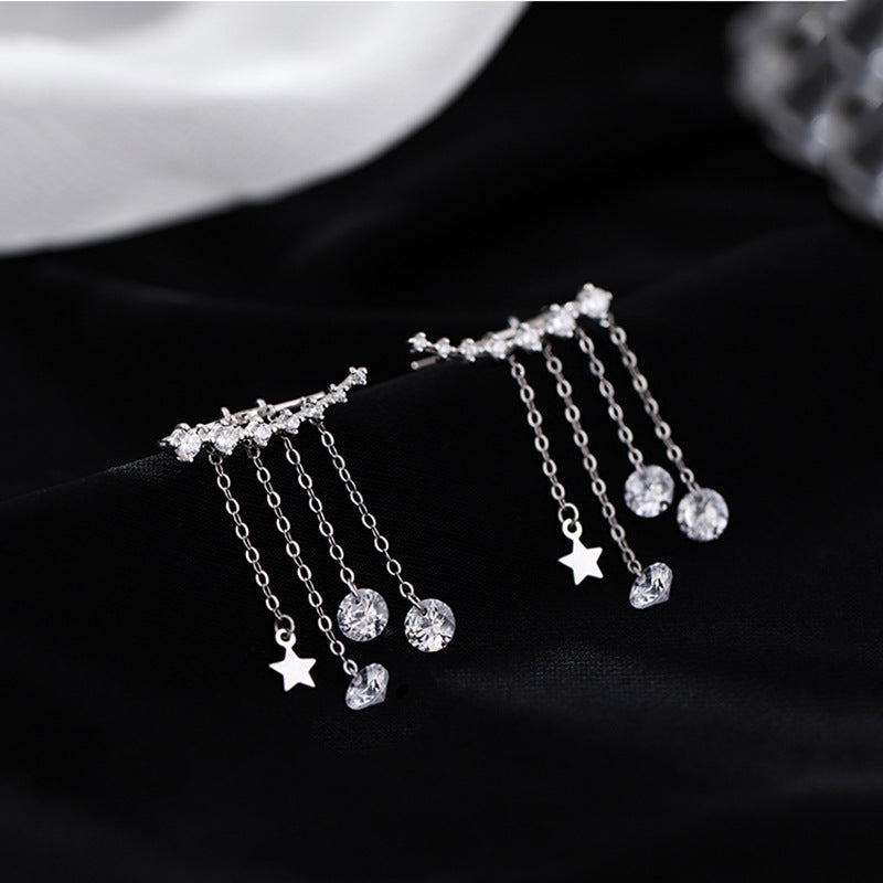 Stylish Tassel Star Stud Earrings (1 Pair)