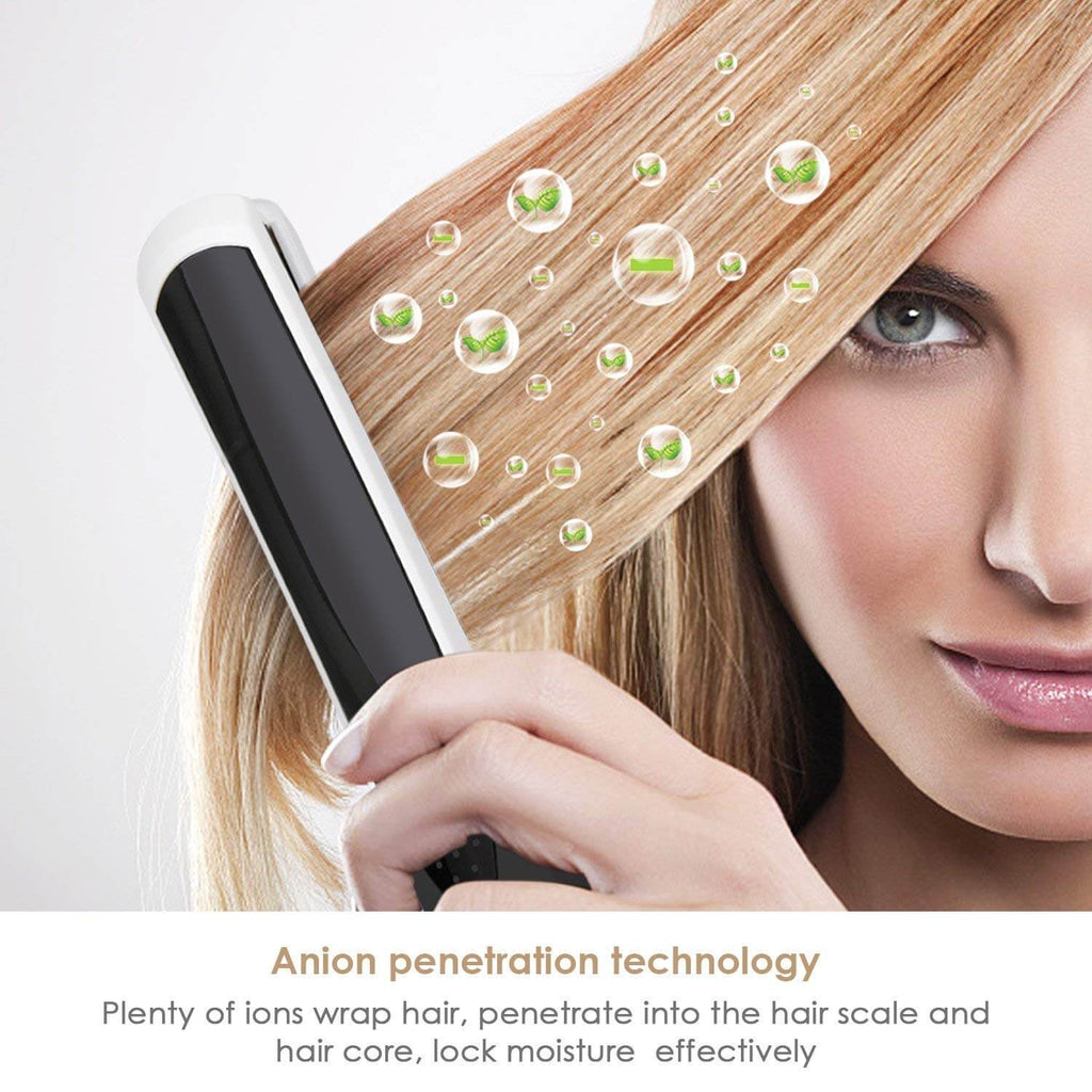 100% CERAMIC HAIR STRAIGHTENER BLACK FLAT IRONS